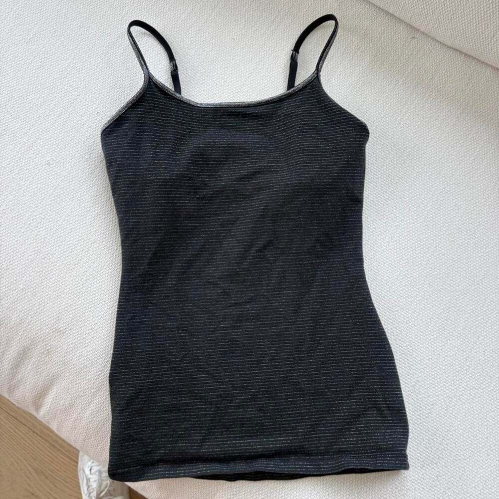 Black sparkly express tank top